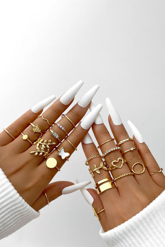 24-piece Gold Plated Ring set