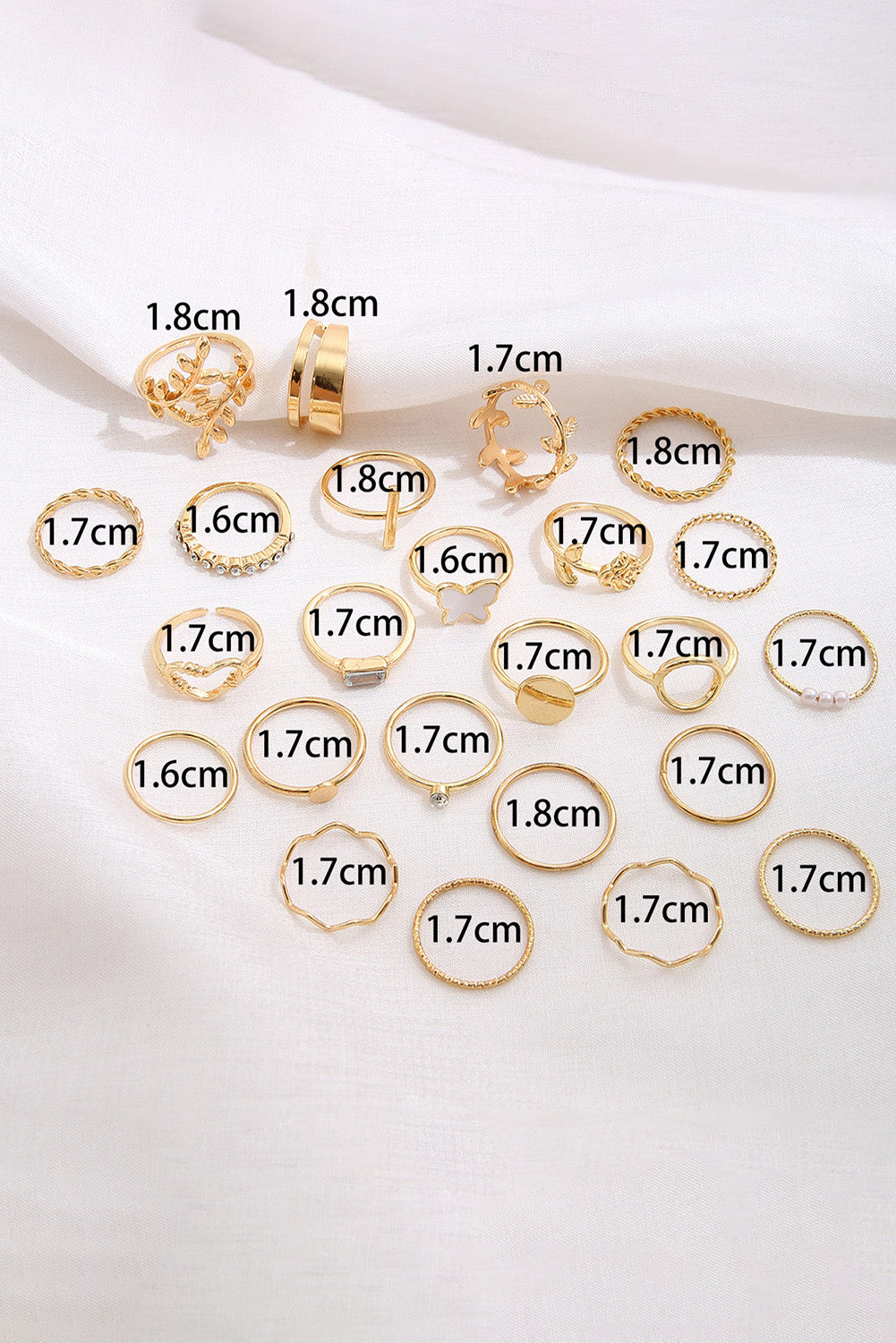 24-piece Gold Plated Ring set