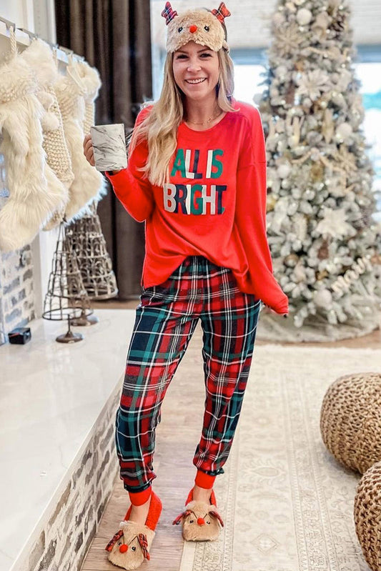 Christmas Plaid Pajamas Set