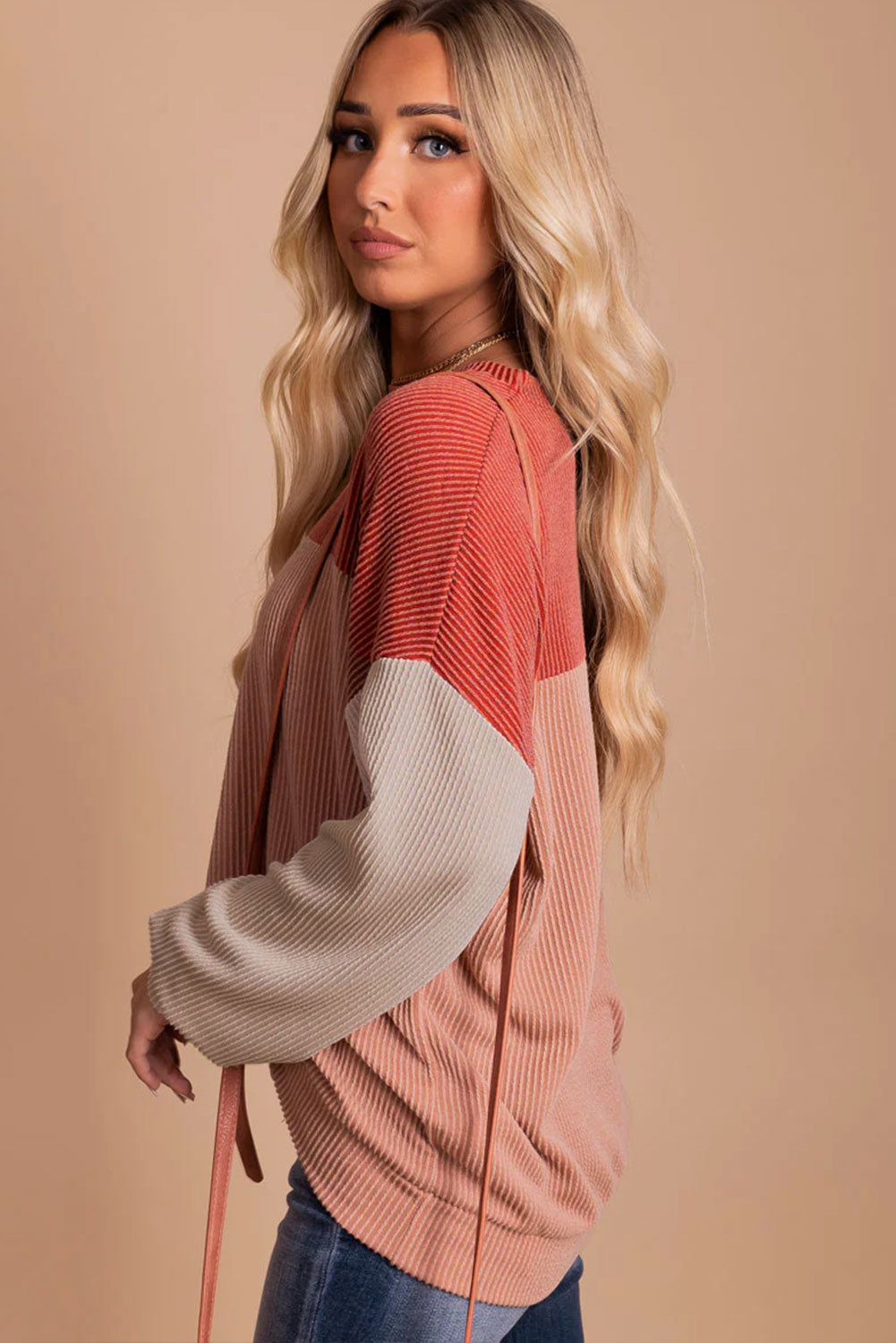 Color Block Pullover Top