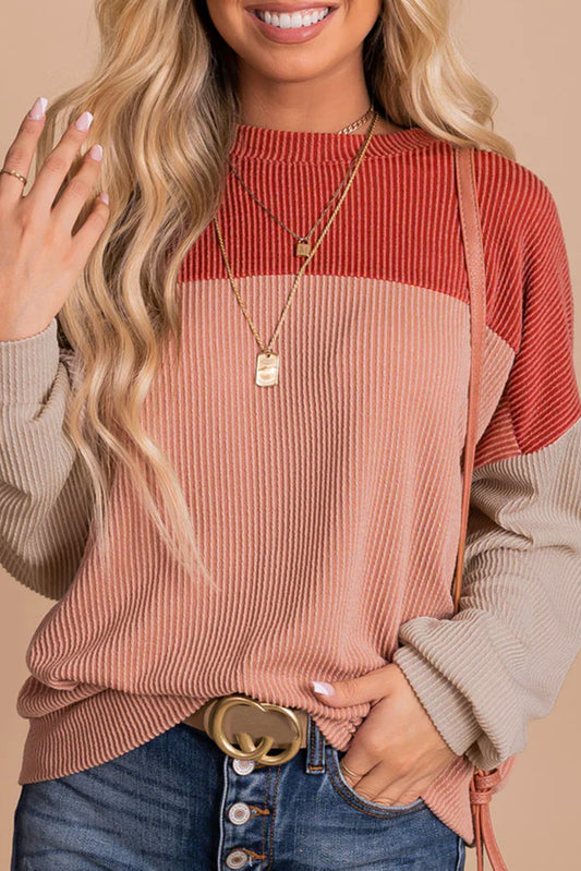 Color Block Pullover Top