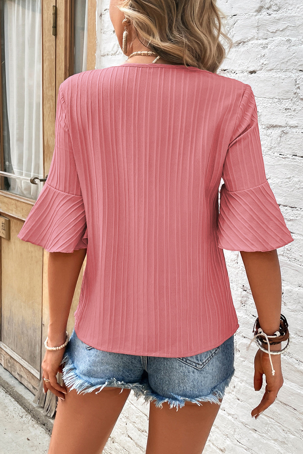 Ruffled Textured Top