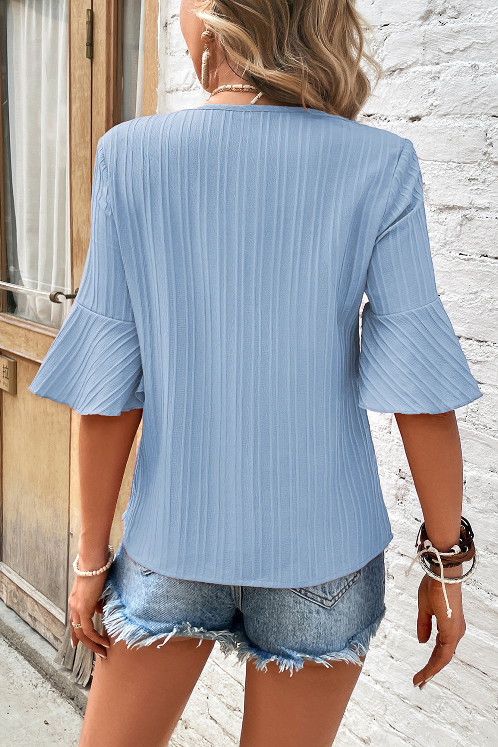 Ruffled Textured Top