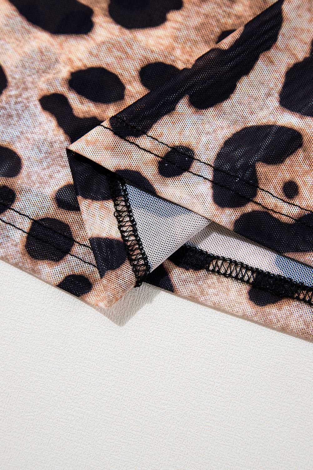 Leopard Mesh Top