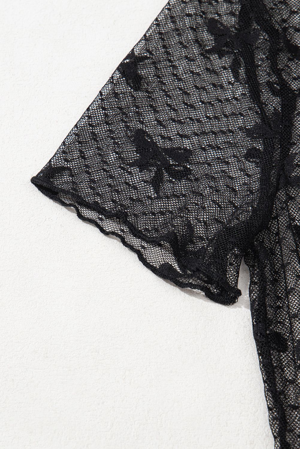 Bow Knot Dotted Mesh Blouse