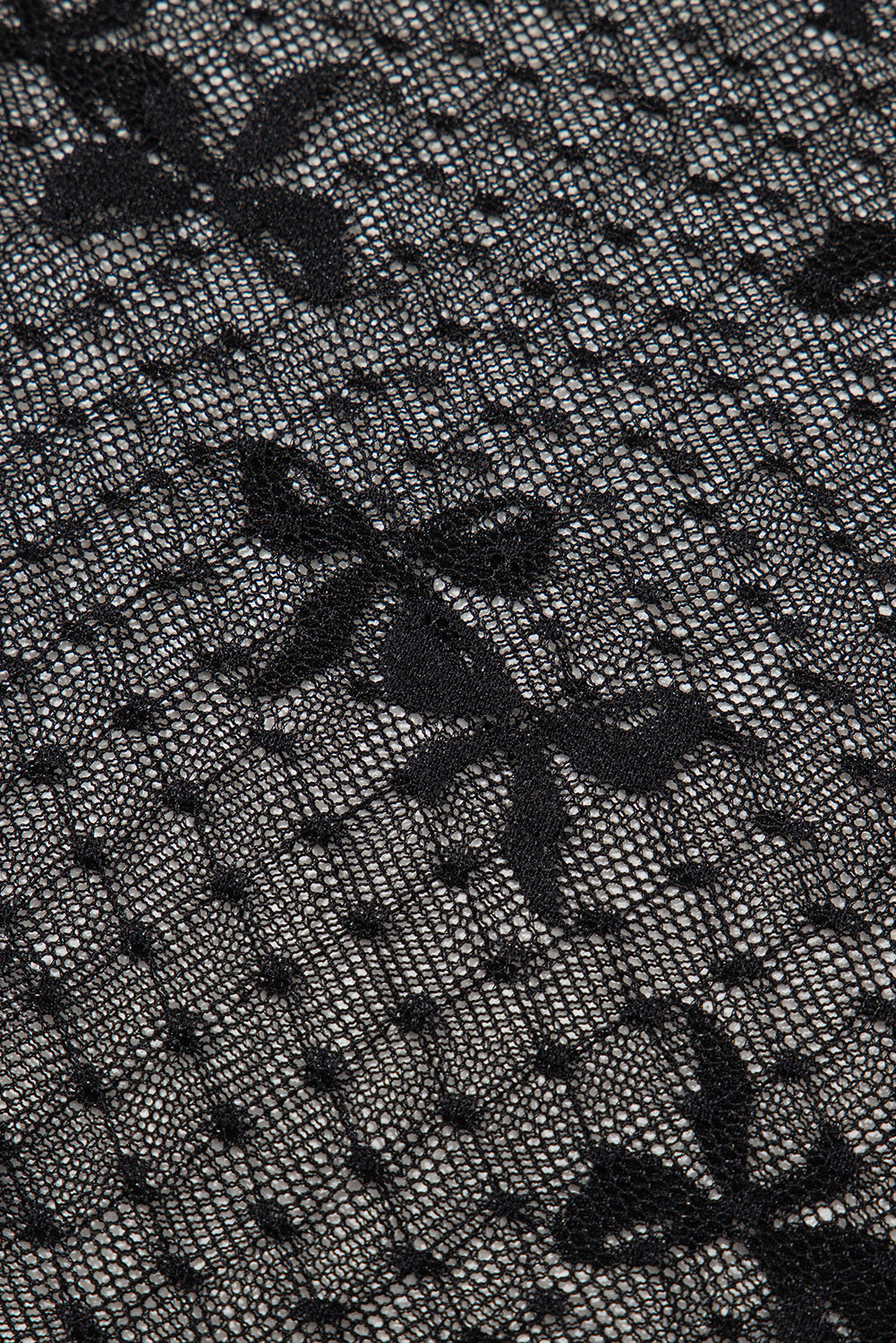 Bow Knot Dotted Mesh Blouse