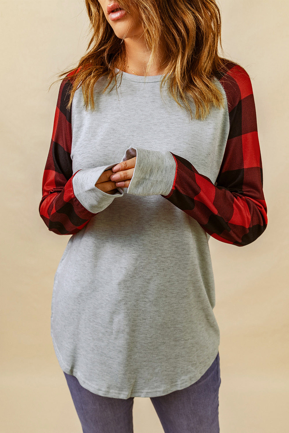 Buffalo Plaid Long Sleeve Top