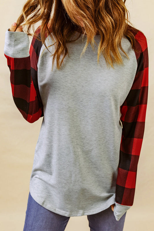 Buffalo Plaid Long Sleeve Top
