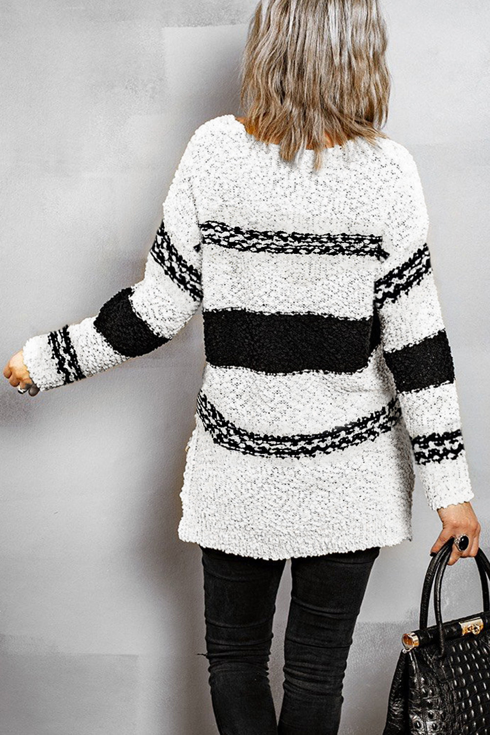 Striped Tunic Knitted Sweater