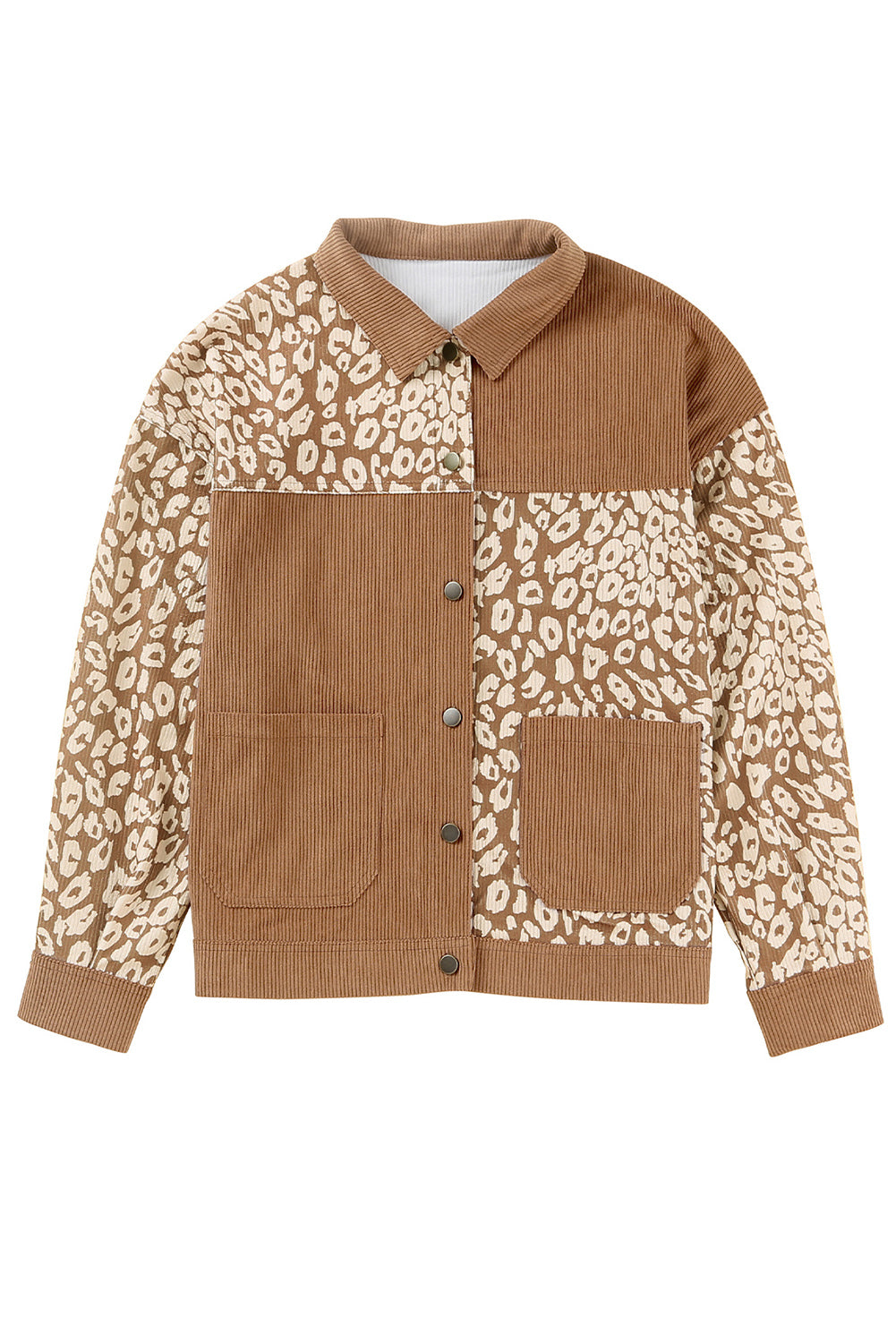 Leopard Print Corduroy Jacket