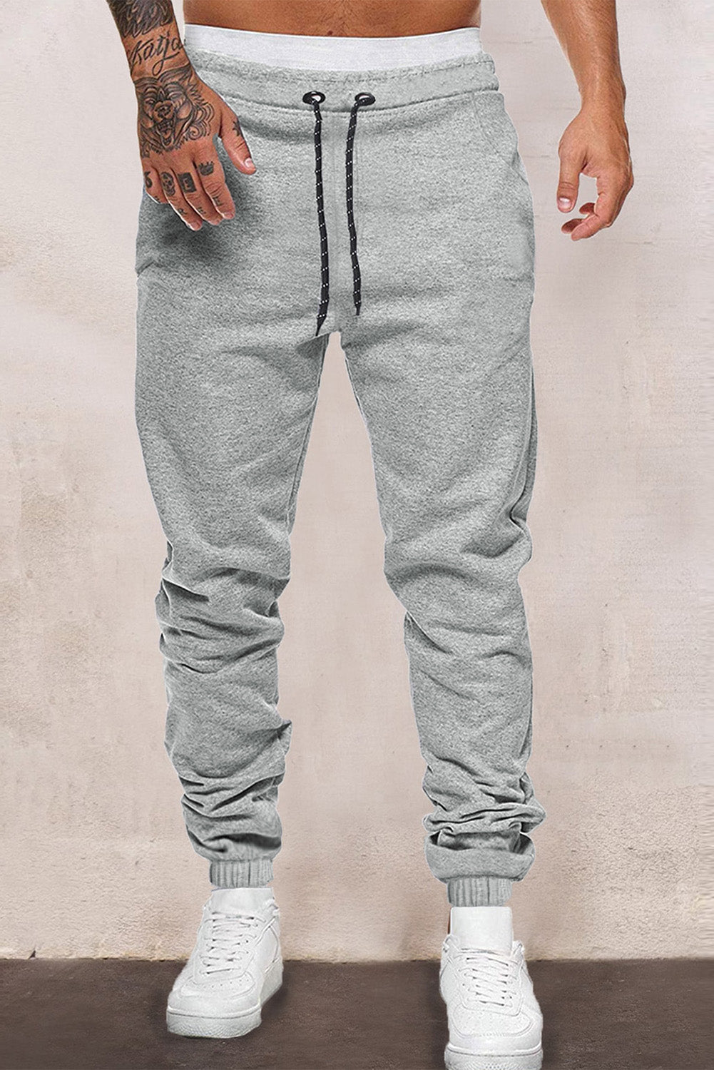 Drawstring Elastic Waist Joggers