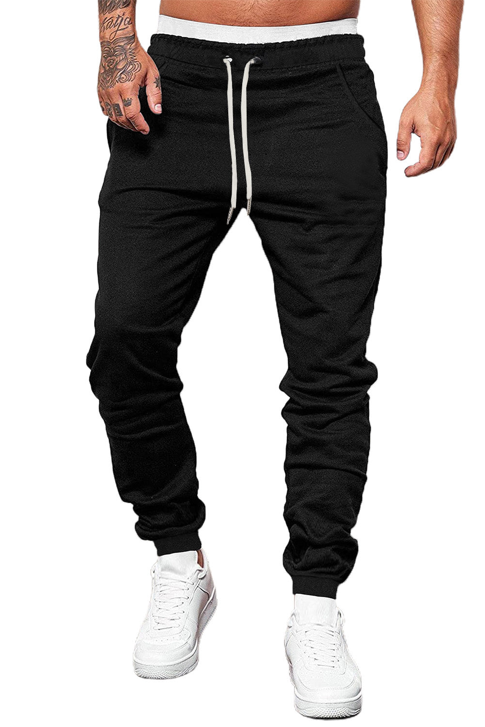 Drawstring Elastic Waist Joggers